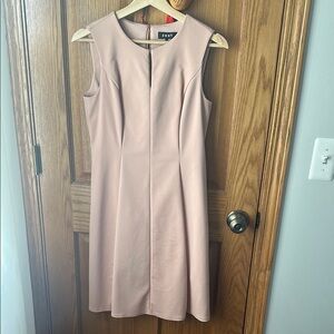 DKNY Pink Sleeveless Sheath Midi Dress